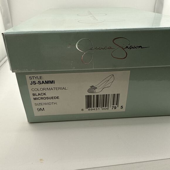 Jessica Simpson Women’s Sammi Black Suede Platform Wedge Heels Size 9 M NWB - Picture 9 of 10